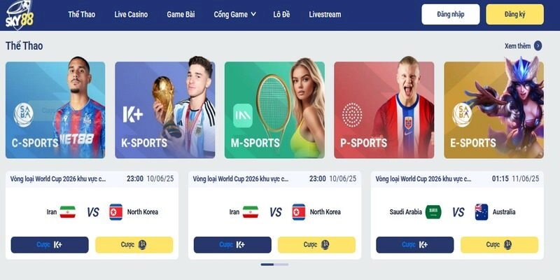 Giới thiệu thông tin chung về sảnh thể thao tại SKY88